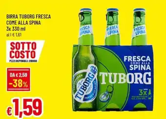 Famila Birra tuborg fresca come alla spina offerta
