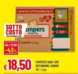 Famila Pampers baby-dry mutandino junior offerta