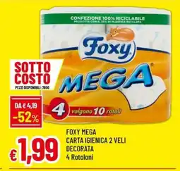 Famila Foxy mega carta igienica 2 veli decorata offerta