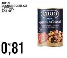 Vantaggio Cash&Carry Cirio legumi e cereali lattina offerta