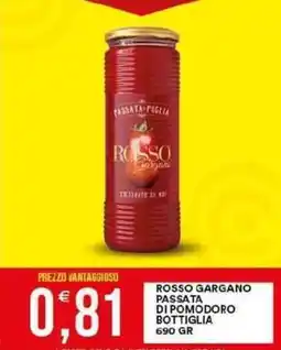 Vantaggio Cash&Carry Rosso gargano passata di pomodoro bottiglia offerta