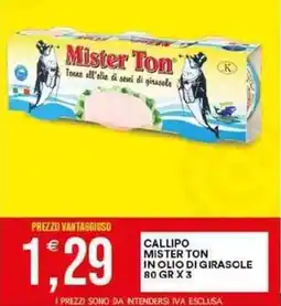 Vantaggio Cash&Carry Callipo mister ton in olio di girasole offerta