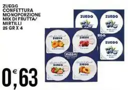 Vantaggio Cash&Carry Zuegg confettura monoporzione mix di frutta/ mirtilli offerta