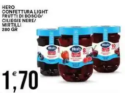 Vantaggio Cash&Carry Hero confettura light frutti di bosco/ ciliegie nere/ mirtilli offerta