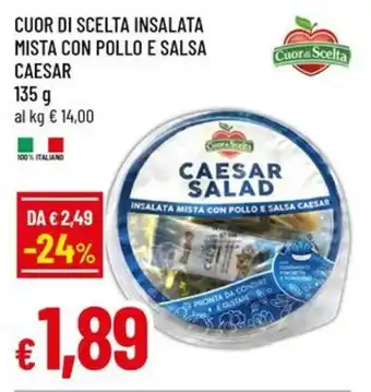 Famila Cuor di scelta insalata mista con pollo e salsa caesar offerta