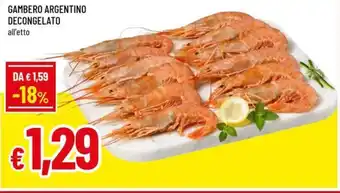 Famila Gambero argentino decongelato offerta