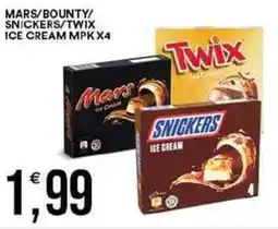 Vantaggio Cash&Carry Mars/bounty/ snickers/twix ice cream mpk x4 offerta