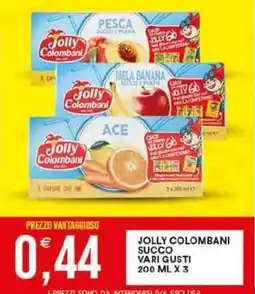 Vantaggio Cash&Carry Jolly colombani succo vari gusti offerta