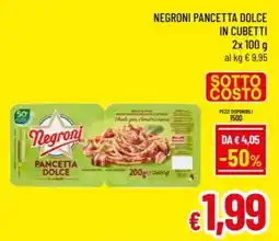 A&O Negroni pancetta dolce in cubetti offerta