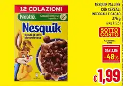 A&O Nesquik palline con cereali integrali e cacao offerta