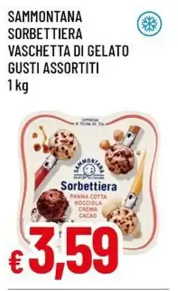 Famila Sammontana sorbettiera vaschetta di gelato gusti assortiti offerta