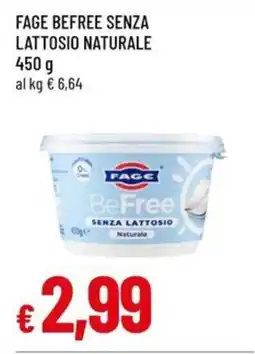 Famila Fage befree senza lattosio naturale offerta