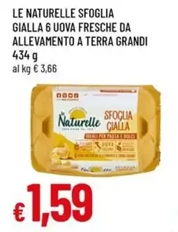 Famila Le naturelle sfoglia gialla 6 uova fresche da allevamento a terra grandi offerta