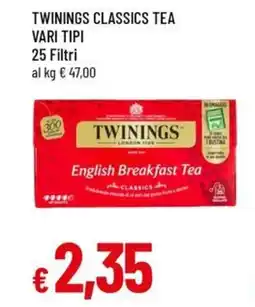 Famila Twinings classics tea vari tipi offerta