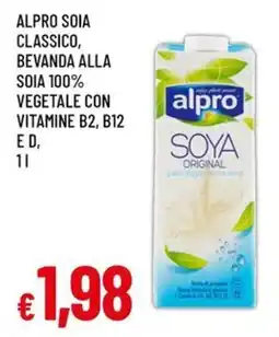 Famila ALPRO SOIA CLASSICO, BEVANDA ALLA SOIA 100% VEGETALE CON VITAMINE B2, B12 E D offerta