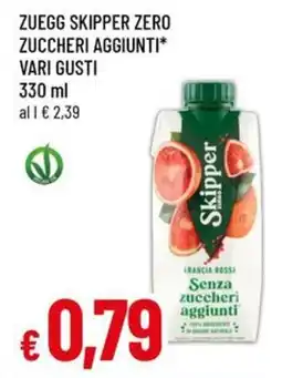 Famila Zuegg skipper zero zuccheri aggiunti vari gusti offerta