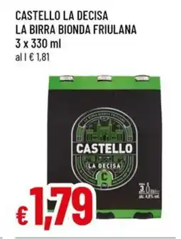 Famila Castello la decisa la birra bionda friulana offerta