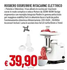 Famila ROSBERG 555R51991E RITACARNE ELETTRICO offerta