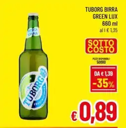 A&O Tuborg birra green lux offerta