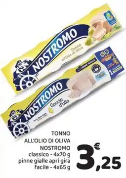 Conad Tonno all'olio di oliva NOSTROMO classico pinne gialle apri gira facile - offerta