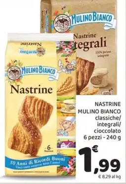 Conad NASTRINE MULINO BIANCO classiche/ integrali/ cioccolato 6 pezzi offerta