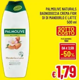 A&O Palmolive naturals bagnodoccia crema fior di di mandorlo e latte offerta