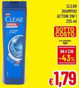 A&O Clear shampoo action 2in 1 offerta