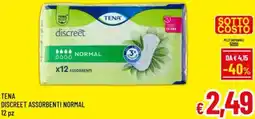 A&O Tena discreet assorbenti normal offerta