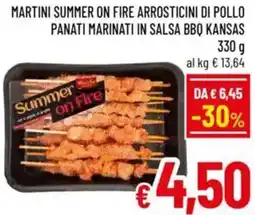 A&O Martini summer on fire arrosticini di pollo panati marinati in salsa bbq kansas offerta