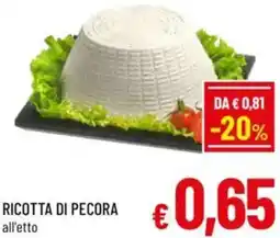 A&O Ricotta di pecora offerta