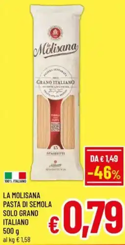 A&O La molisana pasta di semola solo grano italiano offerta