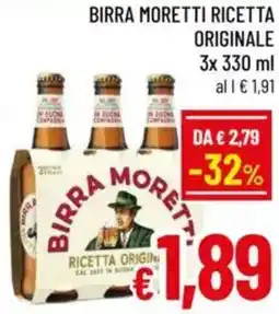 A&O Birra moretti ricetta originale offerta