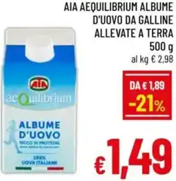 A&O Aia aequilibrium albume d'uovo da galline allevate a terra offerta