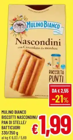 A&O Mulino bianco biscotti nascondini/pan di stelle/batticuori offerta