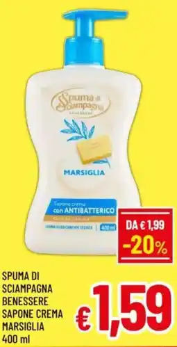 A&O Spuma di sciampagna benessere sapone crema marsiglia offerta