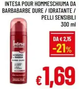A&O Intesa pour hommeschiuma da barbabarbe dure / idratante / pelli sensibili offerta