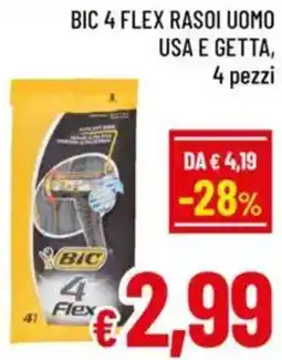 A&O Bic 4 flex rasoi uomo usa e getta offerta