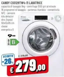 A&O CANDY CSS129TW4-TI LAVATRICE offerta
