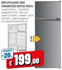 A&O NGM DP240XME INOX FRIGORIFERO DOPPIA PORTA offerta