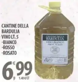 Sisa Cantine della bardulia vino offerta