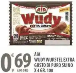 Sisa Aia wudy wurstel extra gusto di puro suino offerta