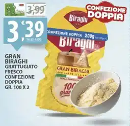 Sisa Gran biraghi grattugiato fresco confezione doppia offerta