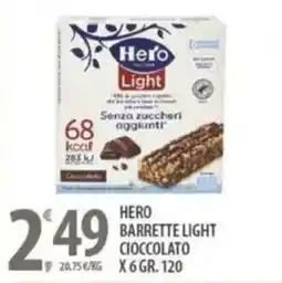 Sisa Hero barrette light cioccolato offerta