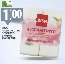 Sisa Sisa asciugatutto decorato 2 rotoli 100 strappi offerta
