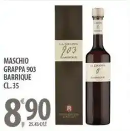 Sisa Maschio grappa 903 barrique offerta