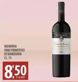Sisa Memoria vino primitivo di manduria offerta
