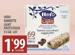 Sisa Hero barrette light frutti rossi x6 offerta
