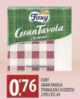 Sisa Foxy gran tavola tovaglioli scozzesi offerta