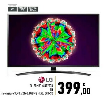 Conad Superstore Tv led 43" nano793n smart tv 4k ultra hd offerta