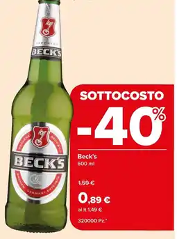 Eurospin Beck's offerta